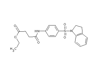 ethyl 4-{[4-(2,3-dihydro-1H-indol-1-ylsulfonyl)phenyl]amino}-4-oxobutanoate