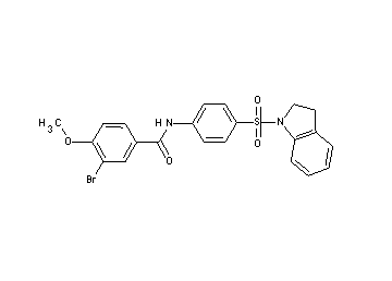 3-bromo-N-[4-(2,3-dihydro-1H-indol-1-ylsulfonyl)phenyl]-4-methoxybenzamide