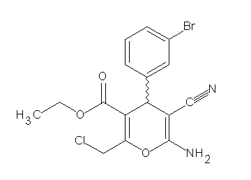ethyl 6-amino-4-(3-bromophenyl)-2-(chloromethyl)-5-cyano-4H-pyran-3-carboxylate