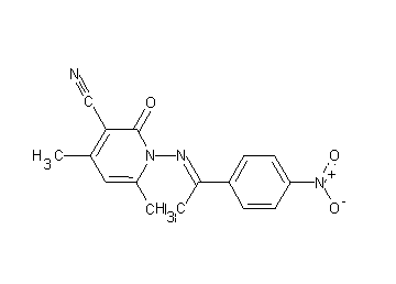 4,6-dimethyl-1-{[1-(4-nitrophenyl)ethylidene]amino}-2-oxo-1,2-dihydro-3-pyridinecarbonitrile