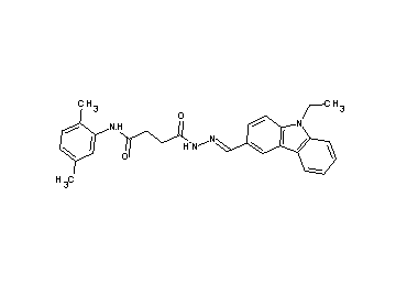 N-(2,5-dimethylphenyl)-4-{2-[(9-ethyl-9H-carbazol-3-yl)methylene]hydrazino}-4-oxobutanamide
