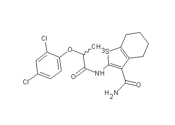 2-{[2-(2,4-dichlorophenoxy)propanoyl]amino}-4,5,6,7-tetrahydro-1-benzothiophene-3-carboxamide