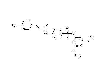 N-(4-{[(2,6-dimethoxy-4-pyrimidinyl)amino]sulfonyl}phenyl)-2-(4-methylphenoxy)acetamide