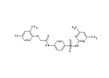 2-(4-chloro-2-methylphenoxy)-N-(4-{[(4,6-dimethyl-2-pyrimidinyl)amino]sulfonyl}phenyl)acetamide