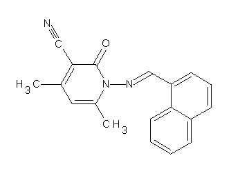 4,6-dimethyl-1-[(1-naphthylmethylene)amino]-2-oxo-1,2-dihydro-3-pyridinecarbonitrile