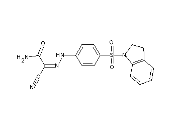 2-cyano-2-{[4-(2,3-dihydro-1H-indol-1-ylsulfonyl)phenyl]hydrazono}acetamide