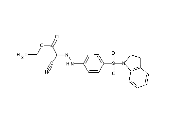 ethyl cyano{[4-(2,3-dihydro-1H-indol-1-ylsulfonyl)phenyl]hydrazono}acetate
