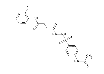 4-(2-{[4-(acetylamino)phenyl]sulfonyl}hydrazino)-N-(2-chlorophenyl)-4-oxobutanamide - Click Image to Close