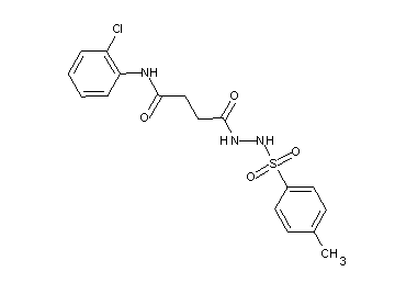 N-(2-chlorophenyl)-4-{2-[(4-methylphenyl)sulfonyl]hydrazino}-4-oxobutanamide - Click Image to Close