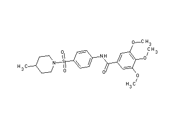 3,4,5-trimethoxy-N-{4-[(4-methyl-1-piperidinyl)sulfonyl]phenyl}benzamide - Click Image to Close