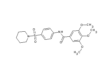 3,4,5-trimethoxy-N-[4-(1-piperidinylsulfonyl)phenyl]benzamide