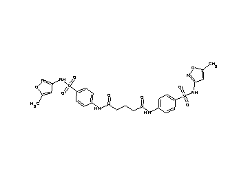 N,N'-bis(4-{[(5-methyl-3-isoxazolyl)amino]sulfonyl}phenyl)pentanediamide - Click Image to Close
