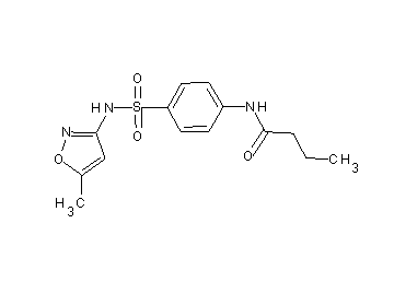 N-(4-{[(5-methyl-3-isoxazolyl)amino]sulfonyl}phenyl)butanamide - Click Image to Close