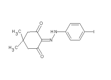 2-[(4-iodophenyl)hydrazono]-5,5-dimethyl-1,3-cyclohexanedione