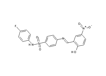 N-(4-fluorophenyl)-4-[(2-hydroxy-5-nitrobenzylidene)amino]benzenesulfonamide