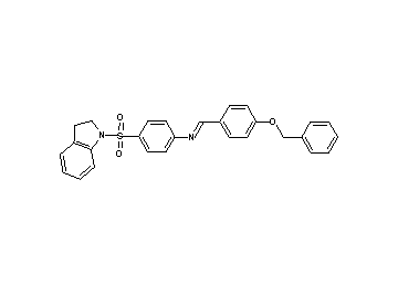 N-[4-(benzyloxy)benzylidene]-4-(2,3-dihydro-1H-indol-1-ylsulfonyl)aniline