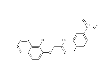 2-[(1-bromo-2-naphthyl)oxy]-N-(2-fluoro-5-nitrophenyl)acetamide