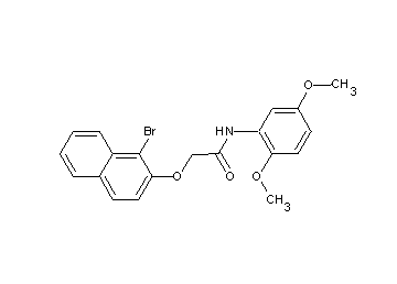 2-[(1-bromo-2-naphthyl)oxy]-N-(2,5-dimethoxyphenyl)acetamide