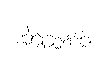 2-(2,4-dichlorophenoxy)-N-[4-(2,3-dihydro-1H-indol-1-ylsulfonyl)phenyl]propanamide