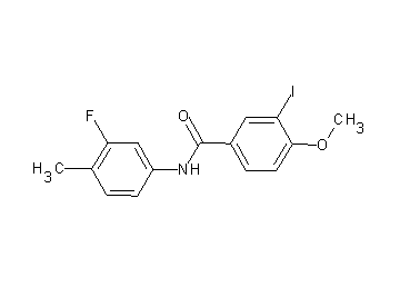 N-(3-fluoro-4-methylphenyl)-3-iodo-4-methoxybenzamide - Click Image to Close