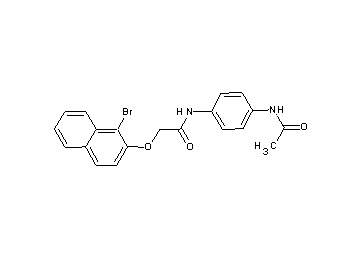 N-[4-(acetylamino)phenyl]-2-[(1-bromo-2-naphthyl)oxy]acetamide