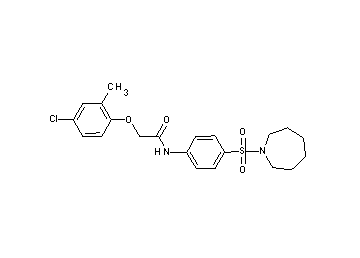 N-[4-(1-azepanylsulfonyl)phenyl]-2-(4-chloro-2-methylphenoxy)acetamide - Click Image to Close
