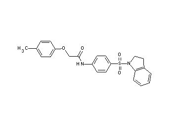 N-[4-(2,3-dihydro-1H-indol-1-ylsulfonyl)phenyl]-2-(4-methylphenoxy)acetamide - Click Image to Close