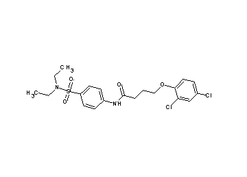 4-(2,4-dichlorophenoxy)-N-{4-[(diethylamino)sulfonyl]phenyl}butanamide - Click Image to Close
