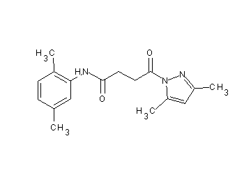 N-(2,5-dimethylphenyl)-4-(3,5-dimethyl-1H-pyrazol-1-yl)-4-oxobutanamide - Click Image to Close