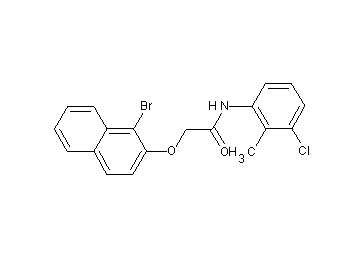 2-[(1-bromo-2-naphthyl)oxy]-N-(3-chloro-2-methylphenyl)acetamide