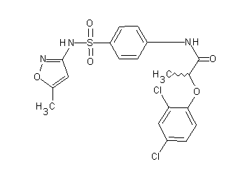 2-(2,4-dichlorophenoxy)-N-(4-{[(5-methyl-3-isoxazolyl)amino]sulfonyl}phenyl)propanamide - Click Image to Close