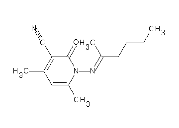 4,6-dimethyl-1-[(1-methylpentylidene)amino]-2-oxo-1,2-dihydro-3-pyridinecarbonitrile