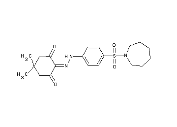 2-{[4-(1-azepanylsulfonyl)phenyl]hydrazono}-5,5-dimethyl-1,3-cyclohexanedione