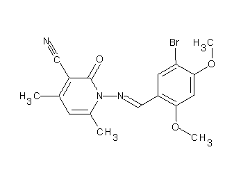 1-[(5-bromo-2,4-dimethoxybenzylidene)amino]-4,6-dimethyl-2-oxo-1,2-dihydro-3-pyridinecarbonitrile