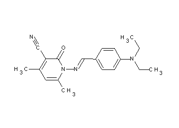 1-{[4-(diethylamino)benzylidene]amino}-4,6-dimethyl-2-oxo-1,2-dihydro-3-pyridinecarbonitrile
