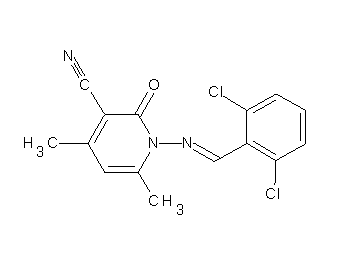 1-[(2,6-dichlorobenzylidene)amino]-4,6-dimethyl-2-oxo-1,2-dihydro-3-pyridinecarbonitrile