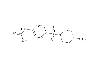 N-{4-[(4-methyl-1-piperidinyl)sulfonyl]phenyl}acetamide - Click Image to Close