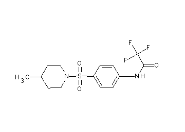2,2,2-trifluoro-N-{4-[(4-methyl-1-piperidinyl)sulfonyl]phenyl}acetamide
