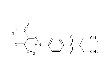 4-[2-(1-acetyl-2-oxopropylidene)hydrazino]-N,N-diethylbenzenesulfonamide - Click Image to Close