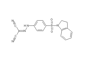 {[4-(2,3-dihydro-1H-indol-1-ylsulfonyl)phenyl]hydrazono}malononitrile