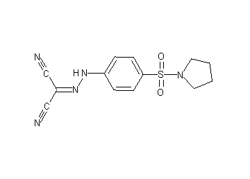 {[4-(1-pyrrolidinylsulfonyl)phenyl]hydrazono}malononitrile - Click Image to Close