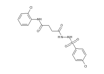 N-(2-chlorophenyl)-4-{2-[(4-chlorophenyl)sulfonyl]hydrazino}-4-oxobutanamide - Click Image to Close