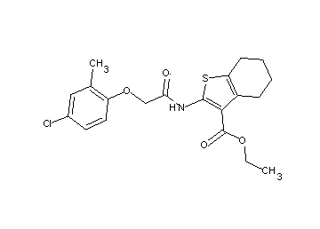 ethyl 2-{[(4-chloro-2-methylphenoxy)acetyl]amino}-4,5,6,7-tetrahydro-1-benzothiophene-3-carboxylate - Click Image to Close