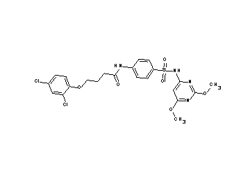 4-(2,4-dichlorophenoxy)-N-(4-{[(2,6-dimethoxy-4-pyrimidinyl)amino]sulfonyl}phenyl)butanamide - Click Image to Close