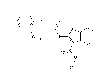 methyl 2-{[(2-methylphenoxy)acetyl]amino}-4,5,6,7-tetrahydro-1-benzothiophene-3-carboxylate - Click Image to Close