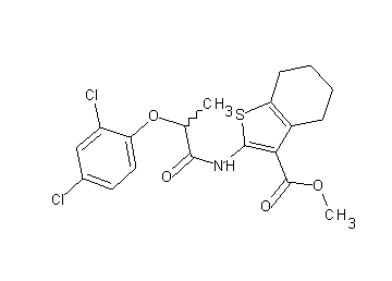 methyl 2-{[2-(2,4-dichlorophenoxy)propanoyl]amino}-4,5,6,7-tetrahydro-1-benzothiophene-3-carboxylate - Click Image to Close