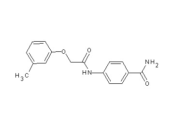 4-{[(3-methylphenoxy)acetyl]amino}benzamide - Click Image to Close