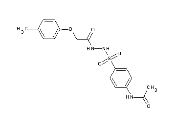 N-[4-({2-[2-(4-methylphenoxy)acetyl]hydrazino}sulfonyl)phenyl]acetamide - Click Image to Close