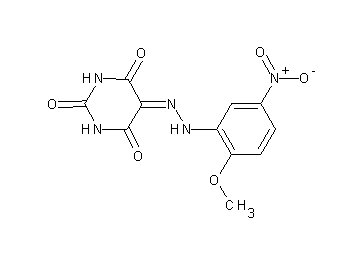 5-[(2-methoxy-5-nitrophenyl)hydrazono]-2,4,6(1H,3H,5H)-pyrimidinetrione - Click Image to Close