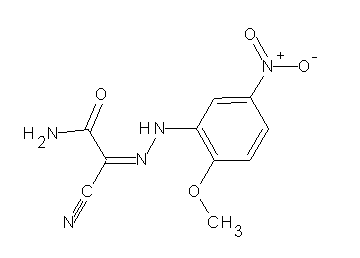 2-cyano-2-[(2-methoxy-5-nitrophenyl)hydrazono]acetamide